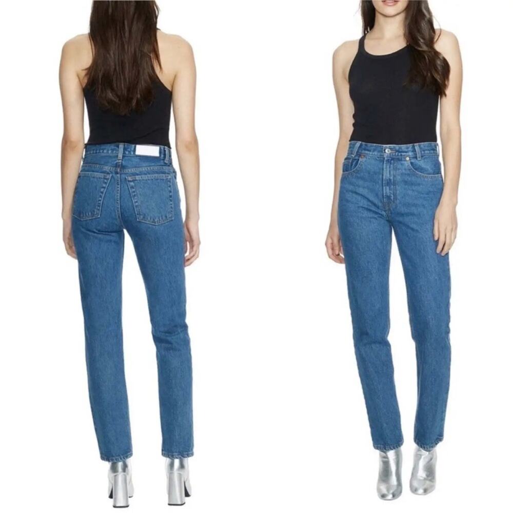 Re/Done Jeans Academy Fit High Rise Straight Leg, EUC,  Size 26, MSRP $395